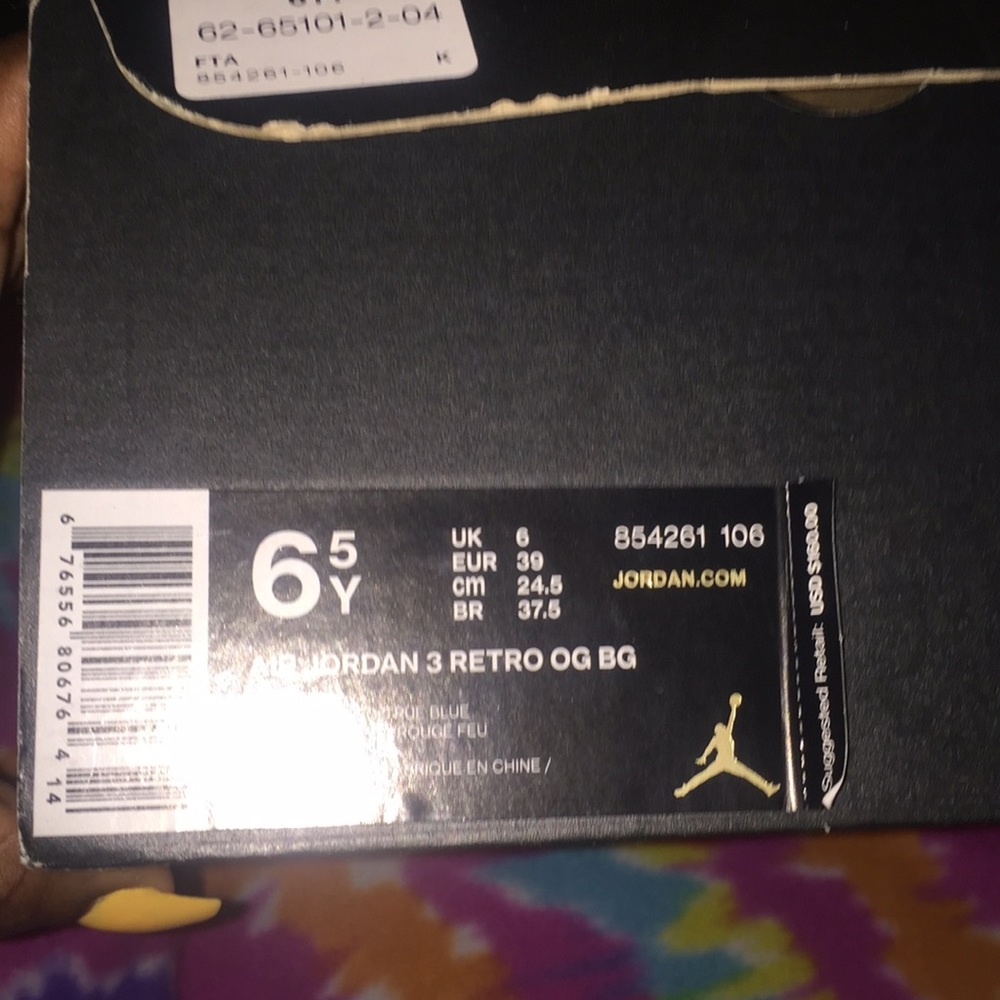 Air Jordan 3 Retro OG BG True Blue